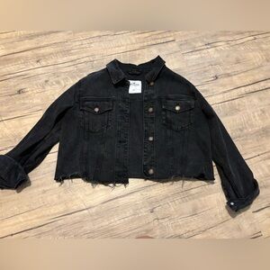 Black denim jacket